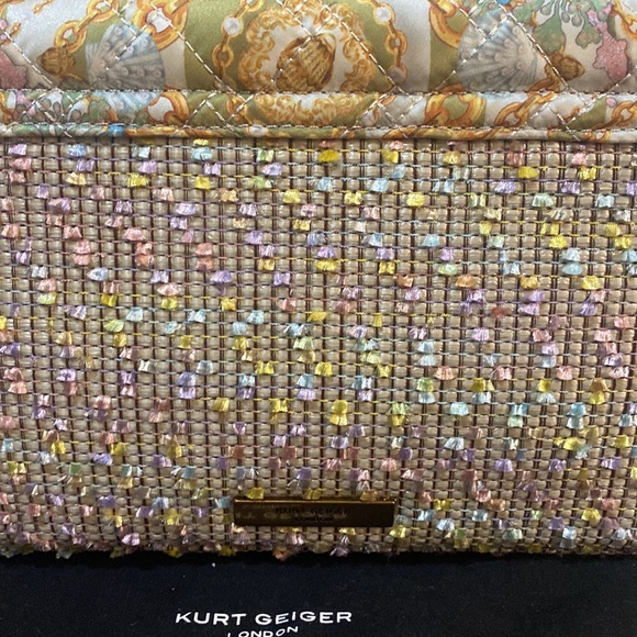 Kurt Geiger London Mixed fabric and raffia Crossbody bag - Picture 9 of 13